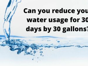 Can you reduce your water usage for 30 days by 30 gallons?